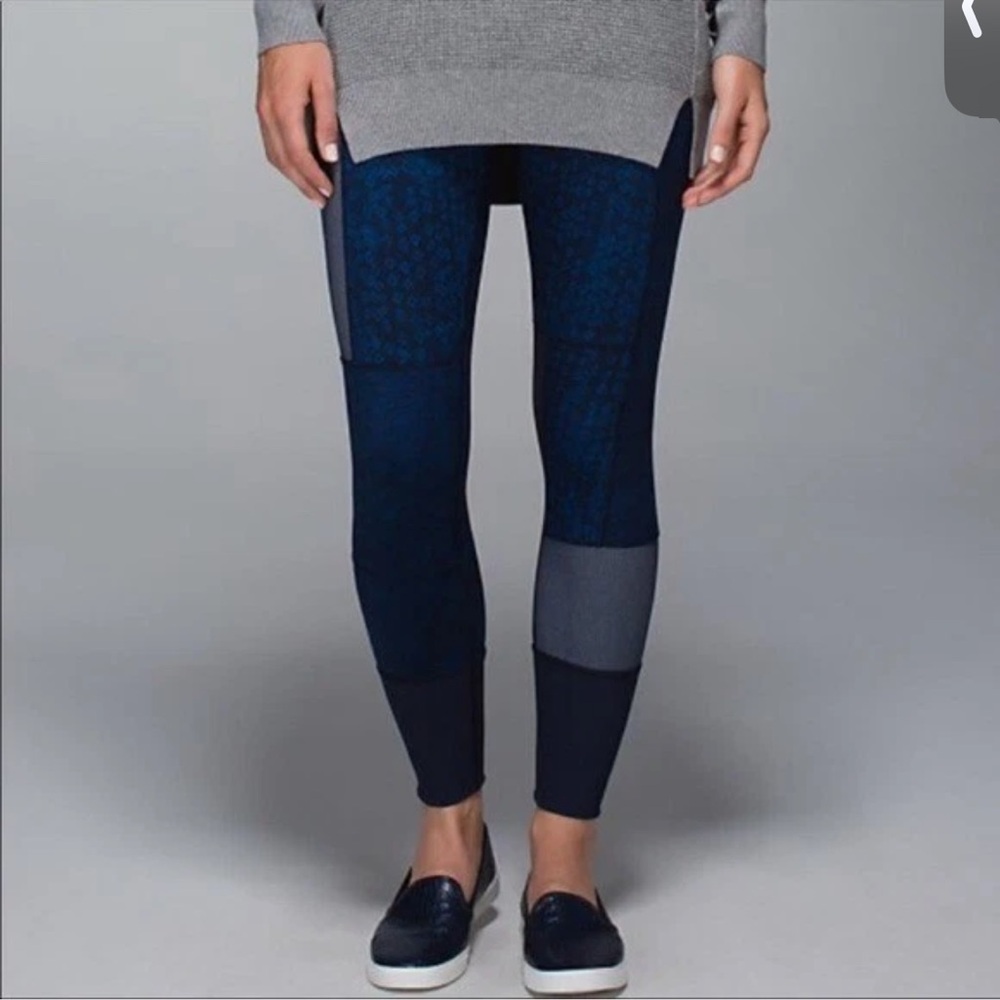 Lululemon Wunder Under Shashiko Patchwork Legging… - image 2